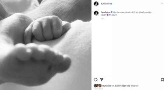 Funda Eryiğit'ten bebeğiyle ilk paylaşım...